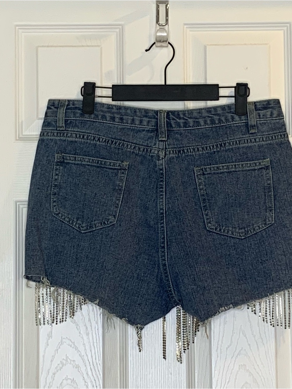 Windsor On The Fringe Denim Shorts Size Large - Picture 2 of 10